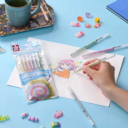 Set 6 Gelly Roll Stardust (con Brillos). 1.0mm
