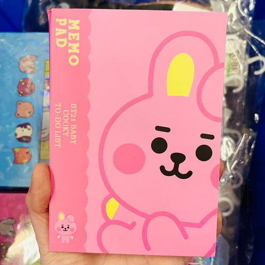 Mini Libreta de Notas y Post it “Cookie BTS”