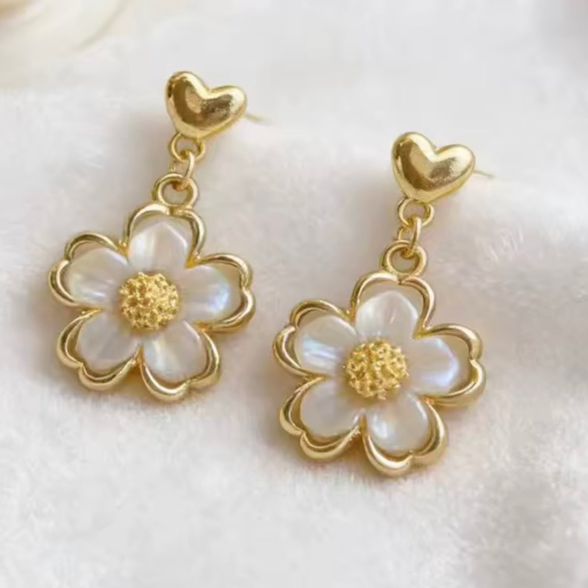 Aros “Flor Corazón”