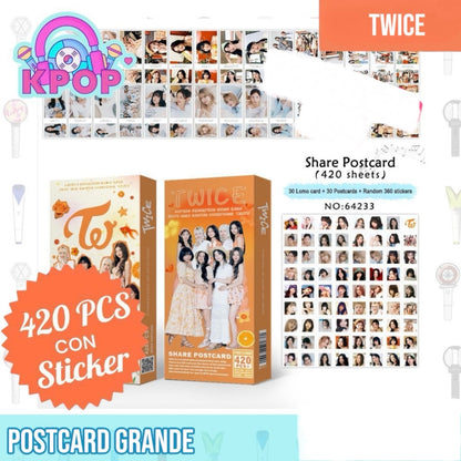 Set 420 PCS “Twice”. 30 Photocards + 30 LomoCards + 360 Stickers