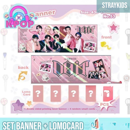 Banner + 4 Photocards “Straykids”.