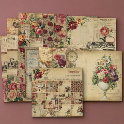 Set Papel Decorativo. 12U 15x15cms