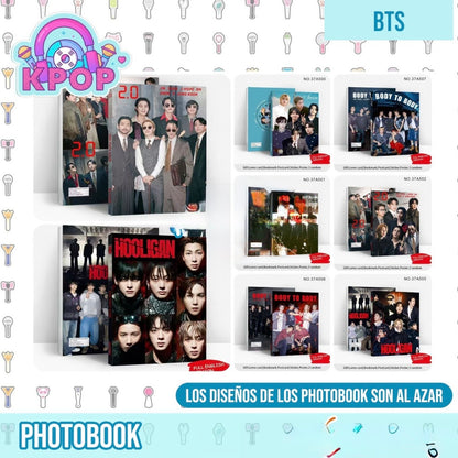 Photobook “BTS” + 4 PhotoCards + Lámina de Stickers. 40 Páginas 29x21Cms