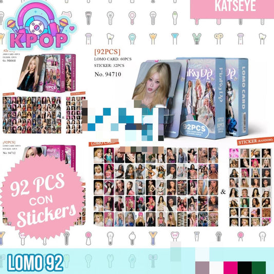 Set 92 PCS “KATSEYE”. 60 Photocards + 32 Mini Stickers.