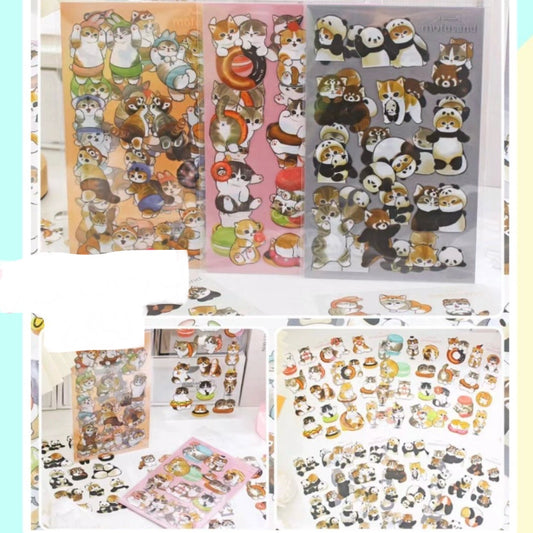 Set 4 láminas de Stickers “Mofusand”.