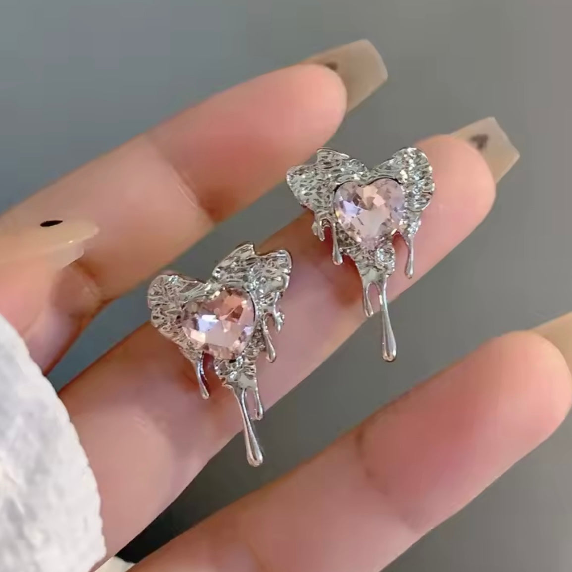 Aros “Corazón Metal”