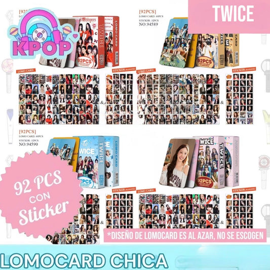 Set 92 PCS “Twice”. 60 Photocards + 32 Mini Stickers.