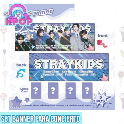 Banner + 4 Photocards “Straykids”.