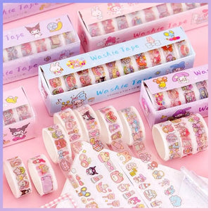 Set 10 Washi Tape con Glitter “Sanrio”