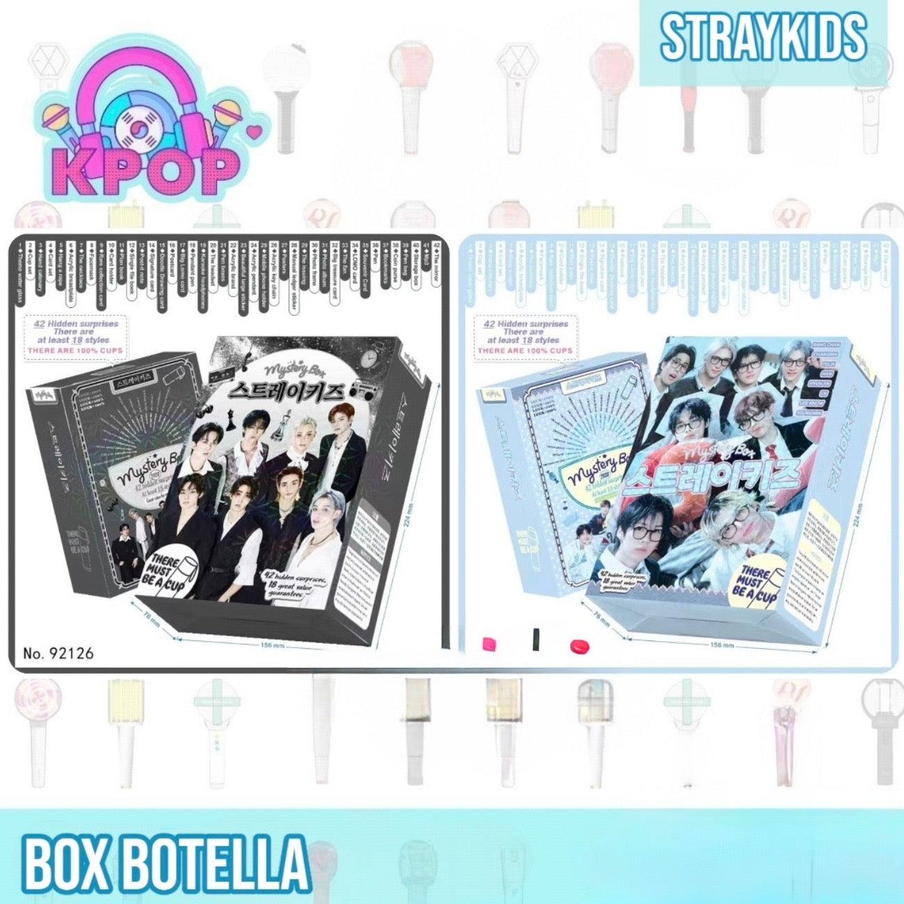 Caja Sorpresa “Straykids”. Incluye Botella