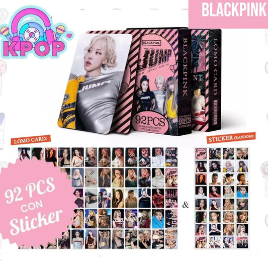 Set 92 PCS “Black Pink”. 60 Photocards + 32 Mini Stickers.