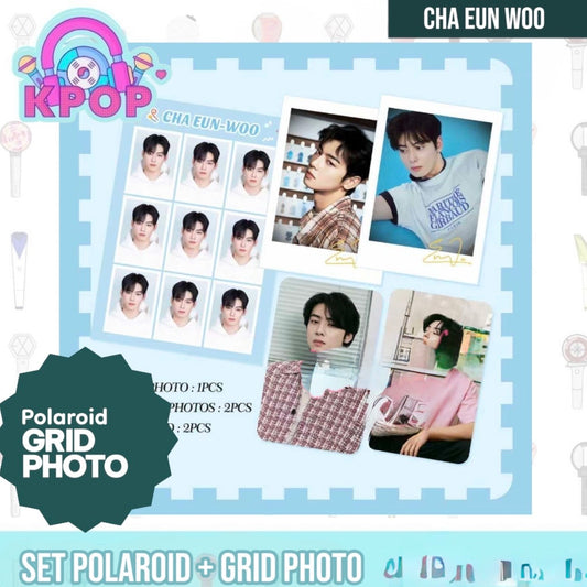 Set Polaroid + Grid Photo “Cha Eun Woo”