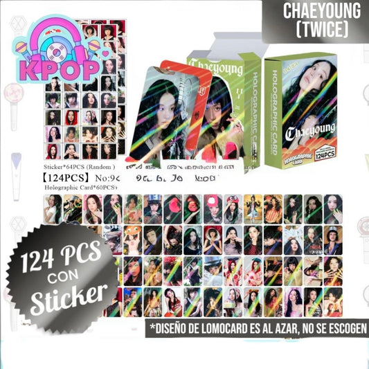 Set 124 PCS “Chaeyoung Twice”. 64 Photocards + 60 Mini Stickers.