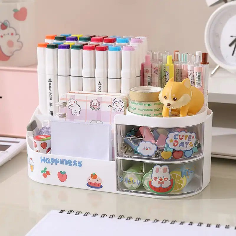 Organizador de Escritorio +Lamina de Stickers. 22x12x9Cms