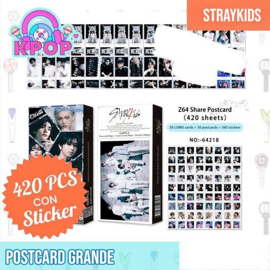 Set 420 PCS “Straykids”. 30 Photocards + 30 LomoCards + 360 Stickers