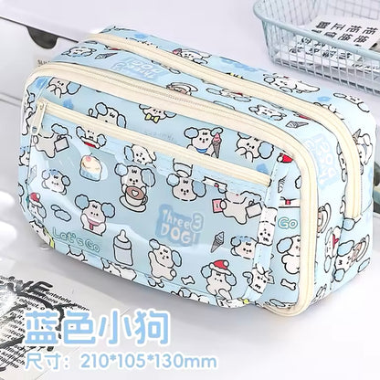 Estuche Multi-bolsillos “Capybara y Animalitos”. 21x11x13cms