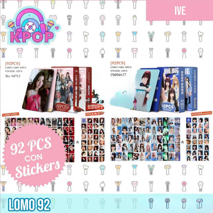 Set 92 PCS “IVE”. 60 Photocards + 32 Mini Stickers.