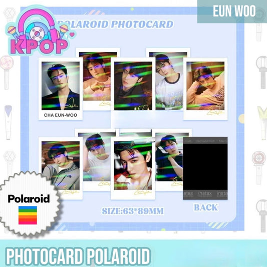 Set 9 Photocards estilo Polaroid “Cha Eun Woo”