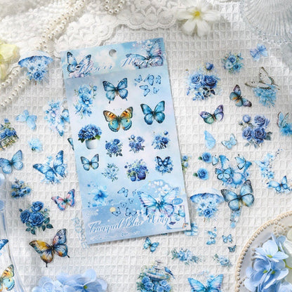 Set 4 Láminas de Stickers “Flores y Mariposas”