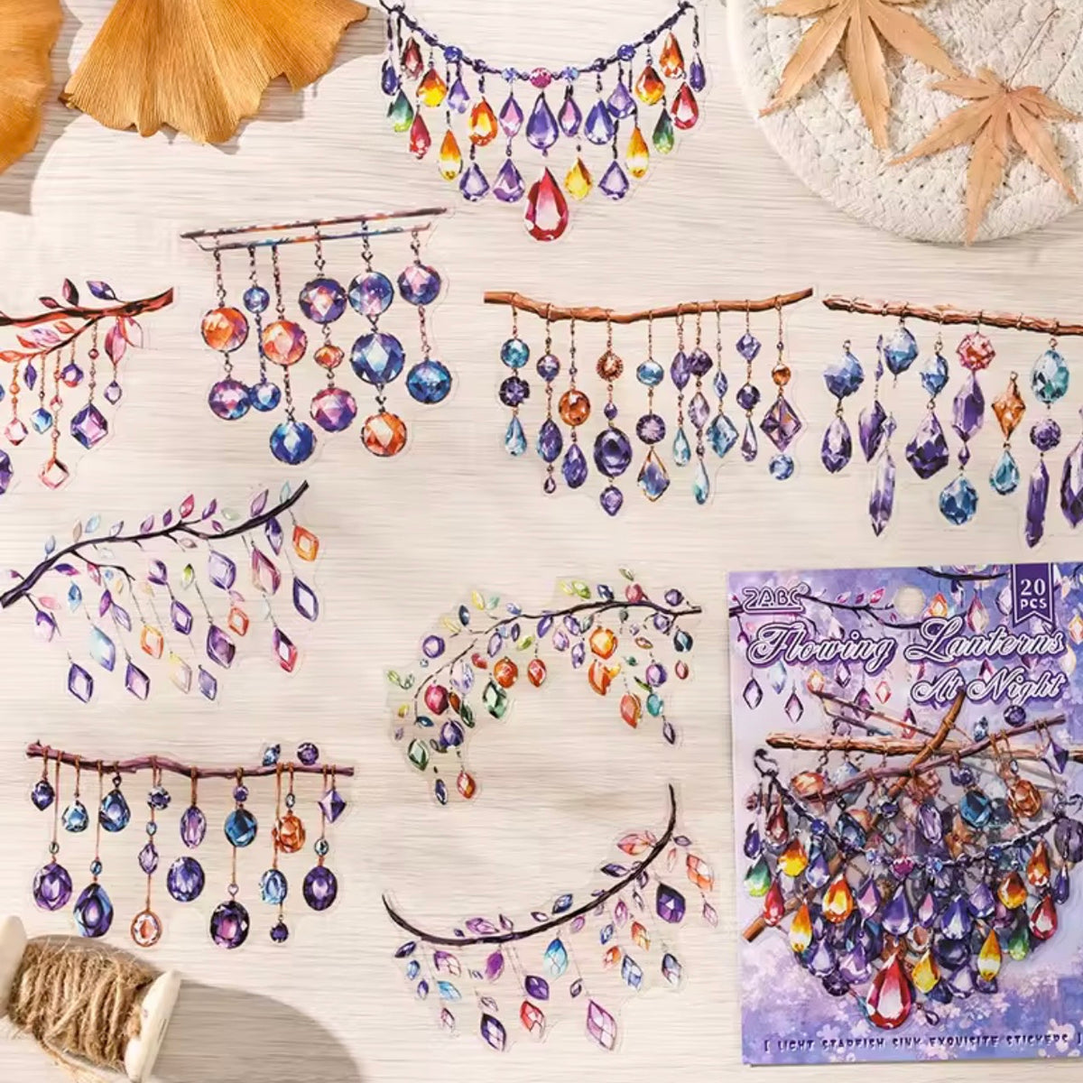 Set 20 Stickers “Piedritas y Diamantes”