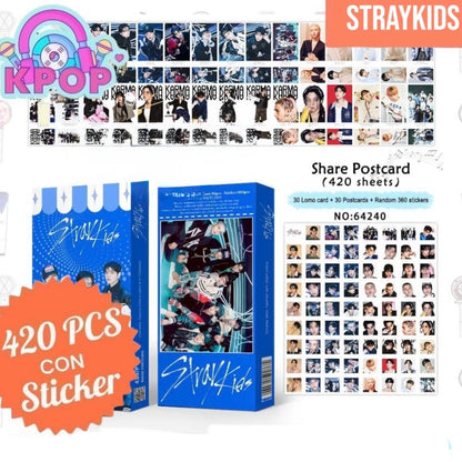 Set 420 PCS “Straykids”. 30 Photocards + 30 LomoCards + 360 Stickers