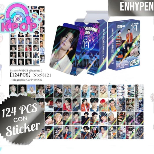 Set 124 PCS “ENHYPEN ”. 64 Photocards + 60 Mini Stickers.