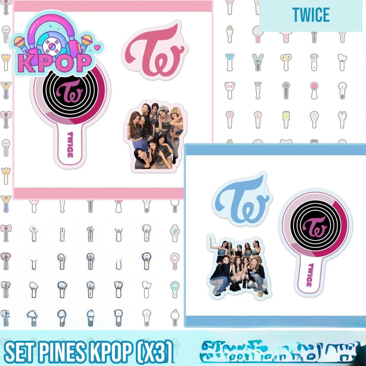 Set 3 Pins “Twice”