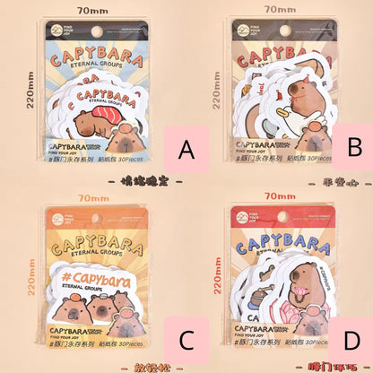 Set 30 Stickers “Capybara”
