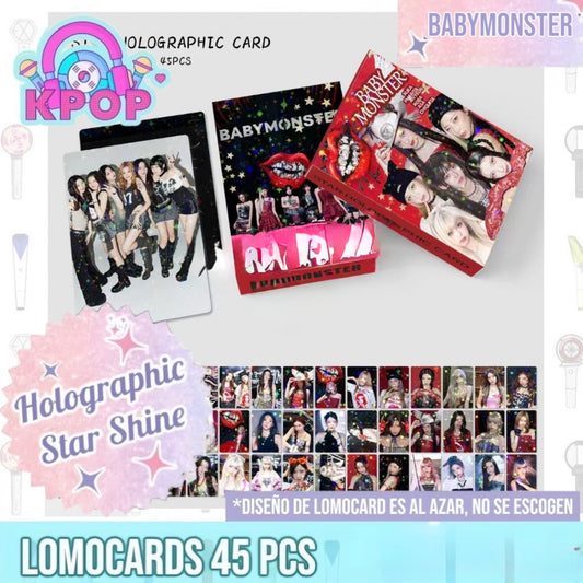Set 45 Photocards Holographic Shine “BabyMonster”.