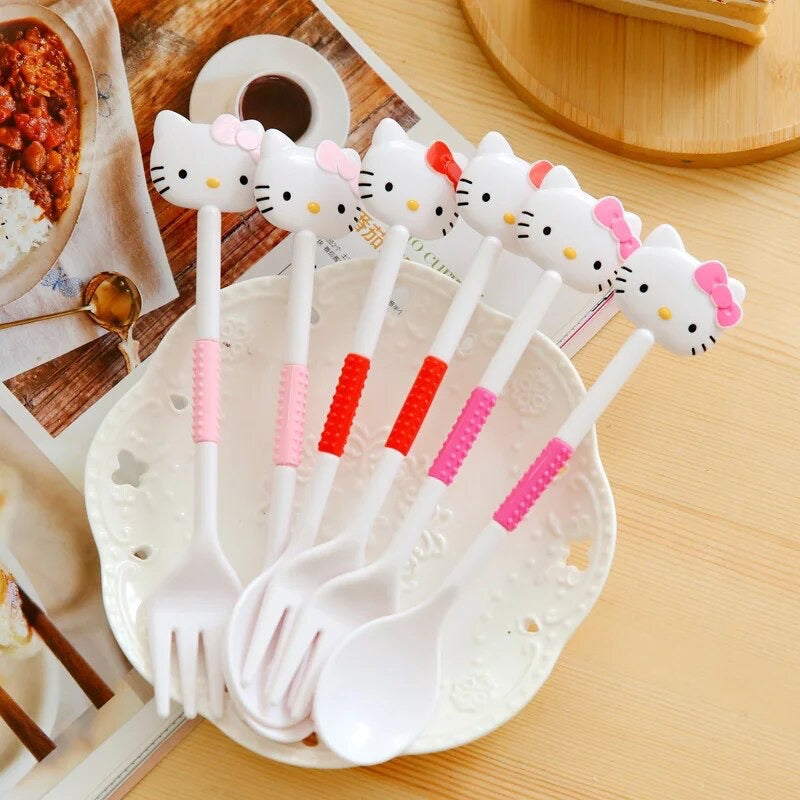 Set Tenedor + Cuchara “Hello Kitty”