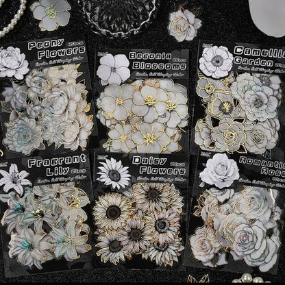 Set 20 Stickers “Flores Blancas”