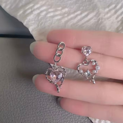 Aros “Corazón Cadena”