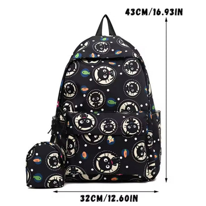 Mochila Impermeable + Monedero “Gatito Negro”. 43x32cms
