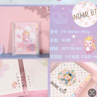 Cuaderno Binder A5 + 4 Separadores + 40 Hojas con líneas