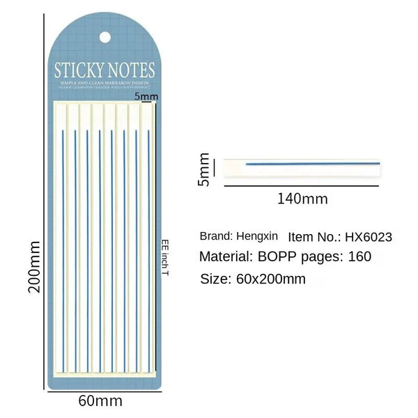 Sticky Notes Transparentes para Destacar. 160U, 20x6cms