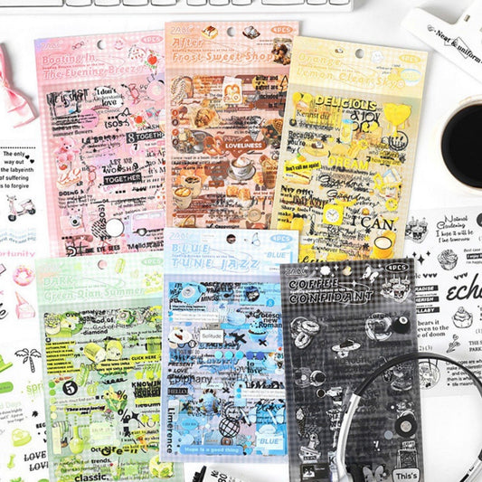 Set 4 láminas de Sticker “Aesthetic”