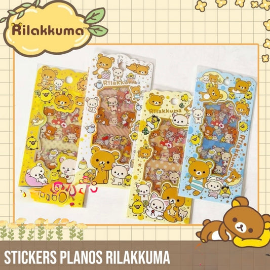 Set 4 Laminas de Stickers “Rilakkuma”