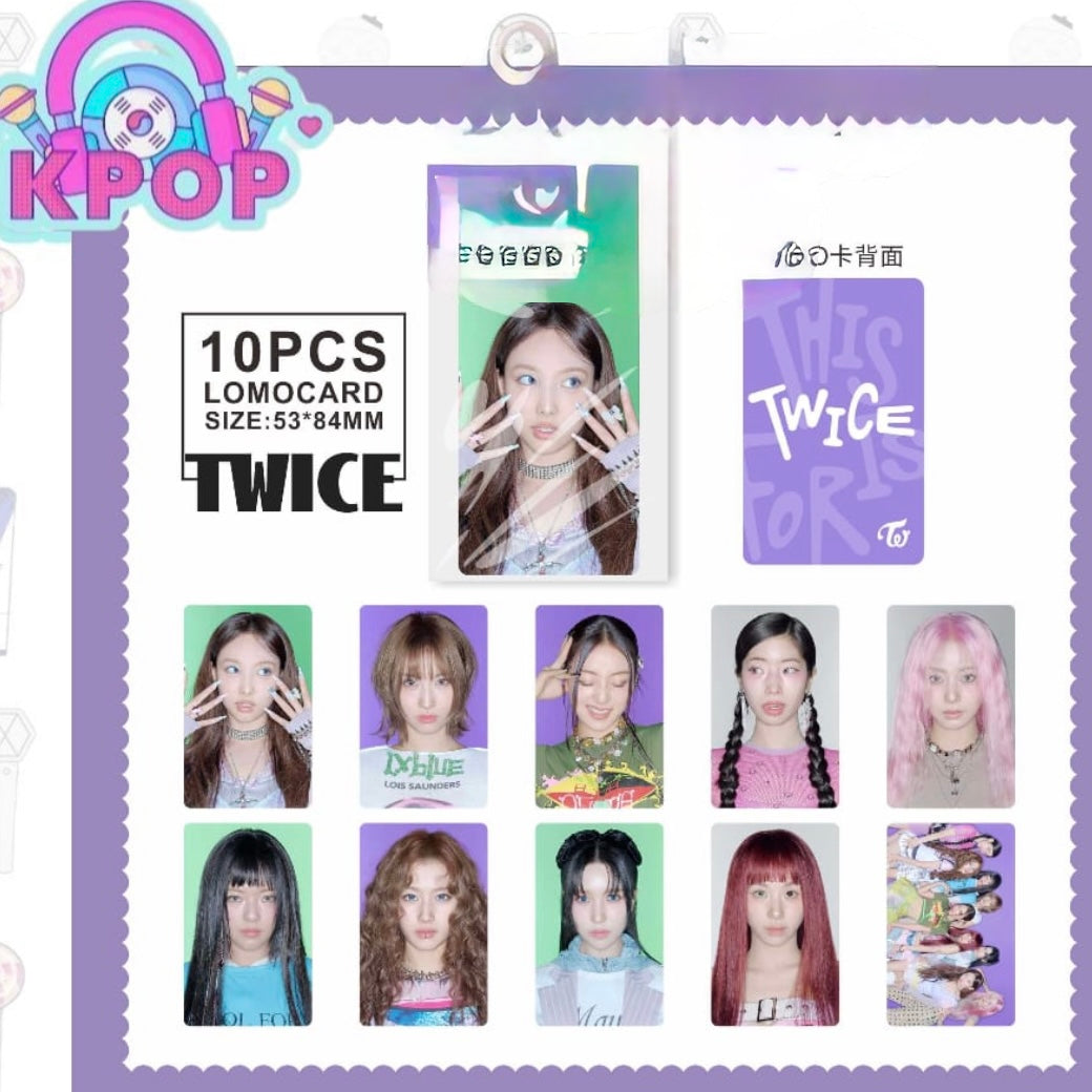 Set 10 Photocards Plásticas “Twice”