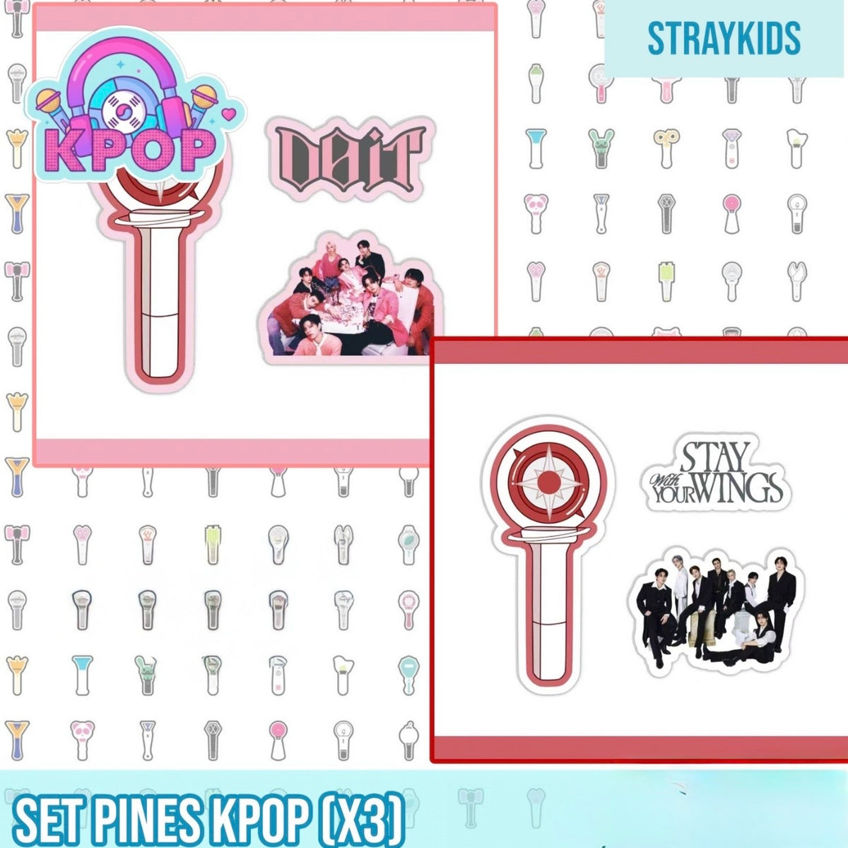 Set 3 Pins “Straykids”