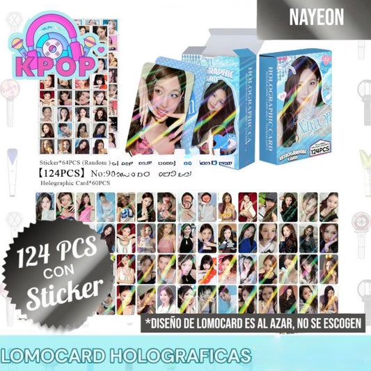 Set 124 PCS “Nayeon Twice”. 64 Photocards + 60 Mini Stickers.