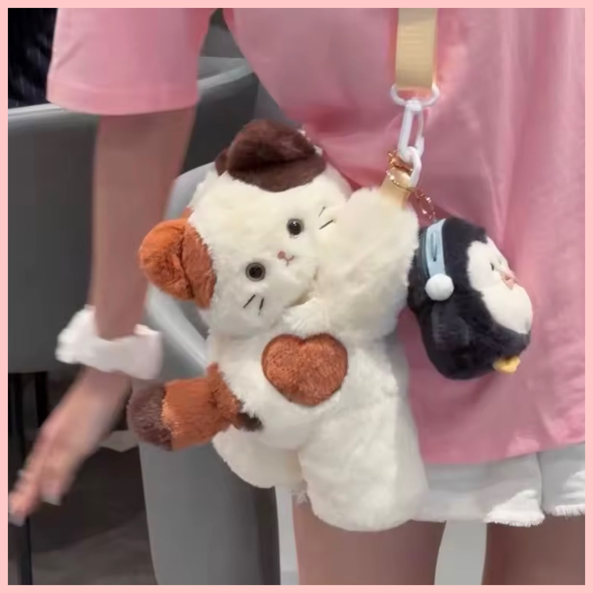 Cartera-Mochila“GatitoAbrazos”.25cms