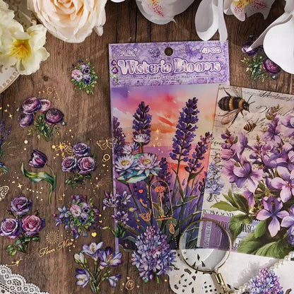 Set 4 Láminas de Stickers “Flores”