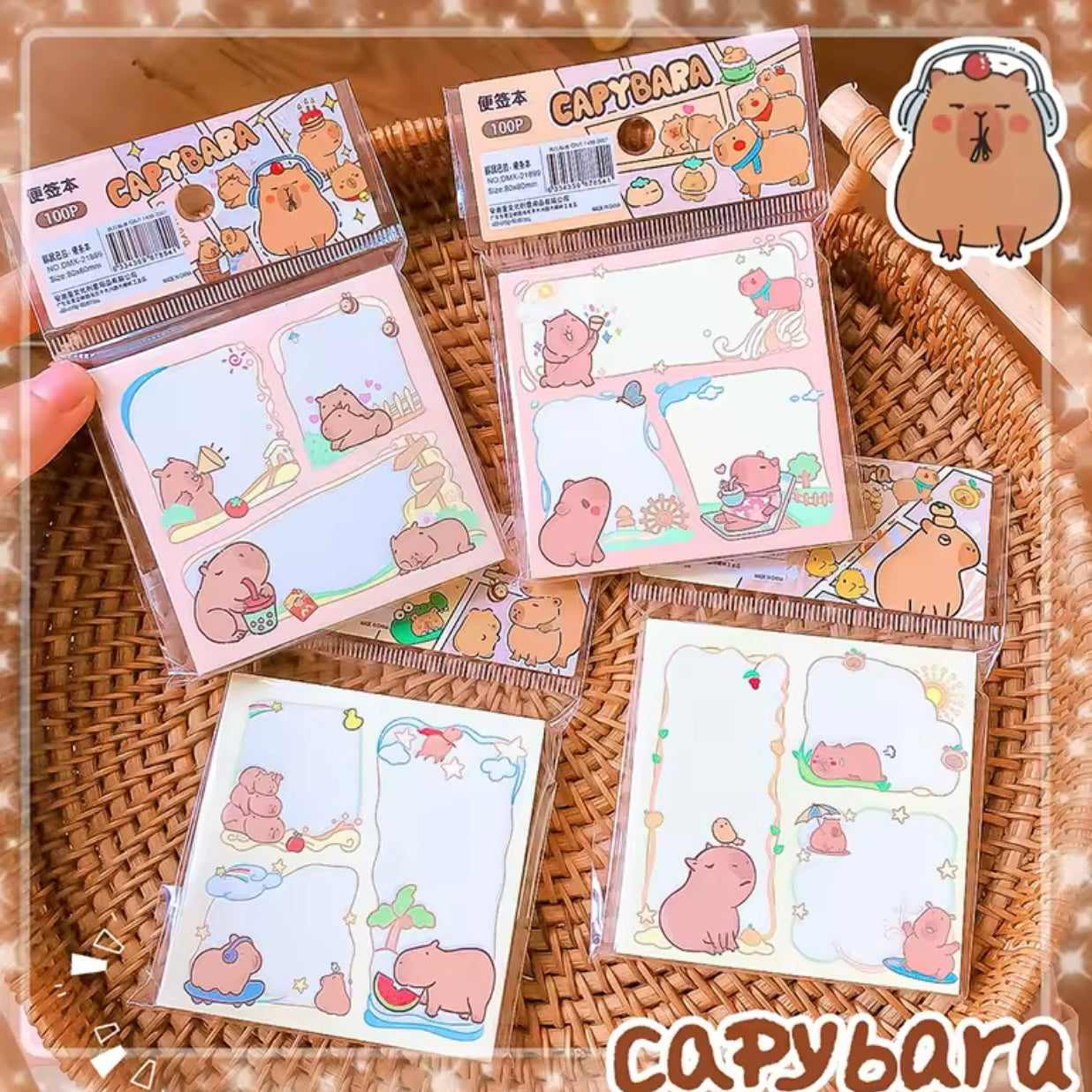 Notas “Capybara”. 8x8Cms (100U)