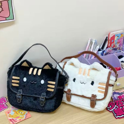 Cartera Felpuda “Gatito”. 24x18x5cms