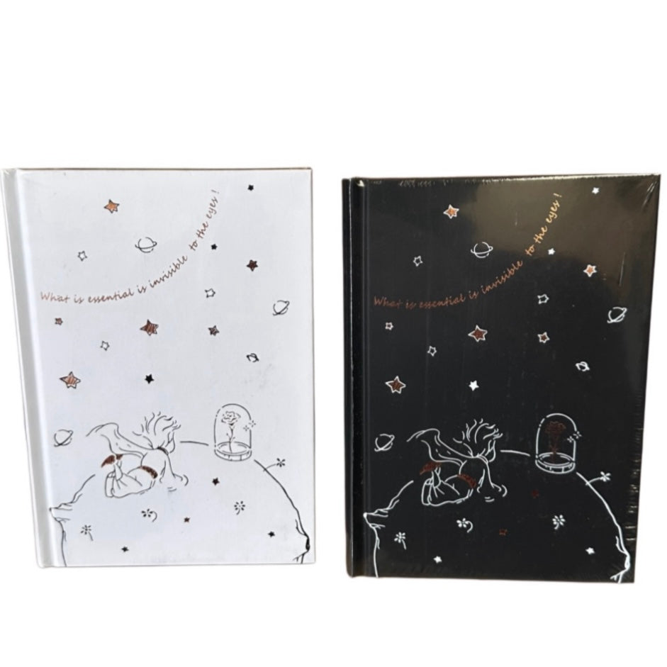 Libreta Hoja Negra “Principito”. 128 hojas 19x13cms.