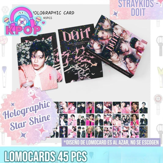 Set 45 Photocards Holographic Shine “Straykids”.