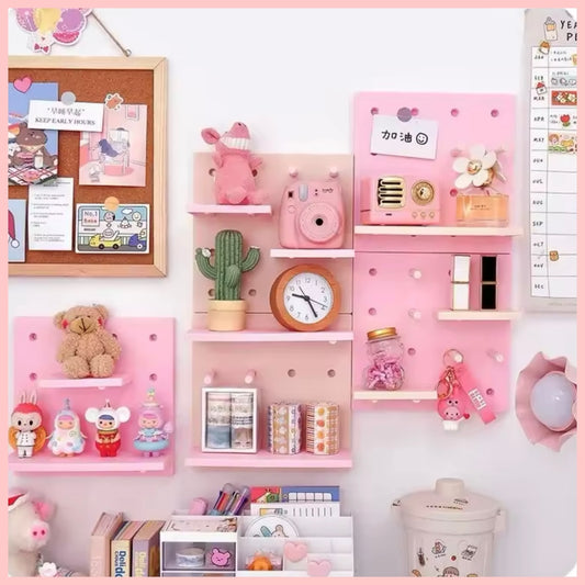 Repisa Organizadora para Pared. Incluye 8 Accesorios, 22x22Cms