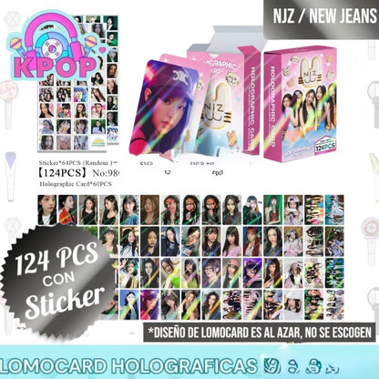 Set 124 PCS “NJZ New Jeans”. 64 Photocards + 60 Mini Stickers.