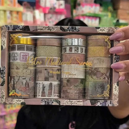 Set 24 Washi Tape Estilo Vintage