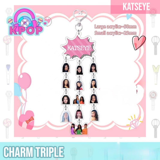 Llavero acrílico Triple ”Katseye”